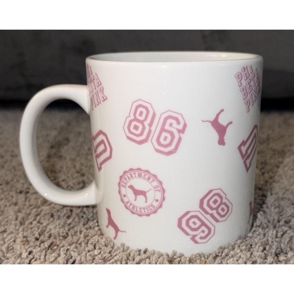 Victoria's Secret PINK University Phi Beta Pink‎ Mug Excellent Preowned Oversize